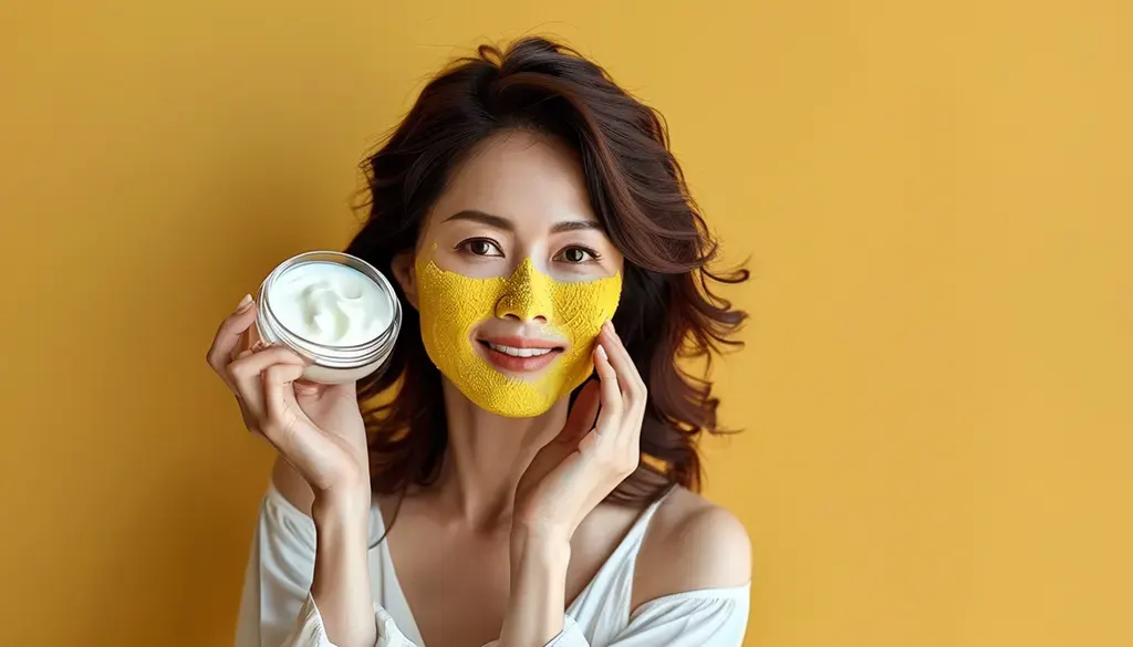 มาส์กโยเกิร์ตและขมิ้น